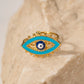 Devil's Eye Enamel Open Ring [Stainless Steel 18K Gold Plated]