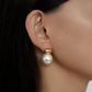 Artificial Pearls Stud Earrings [304 Stainless Steel, 18K Gold Plated]