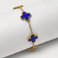 Four Leaf Clover  Bracelets [304 Stainless Steel, 18K Gold Plated]