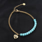 Ethnic Style Turquoise Bracelets [201 Stainless Steel,18K Gold Plated]