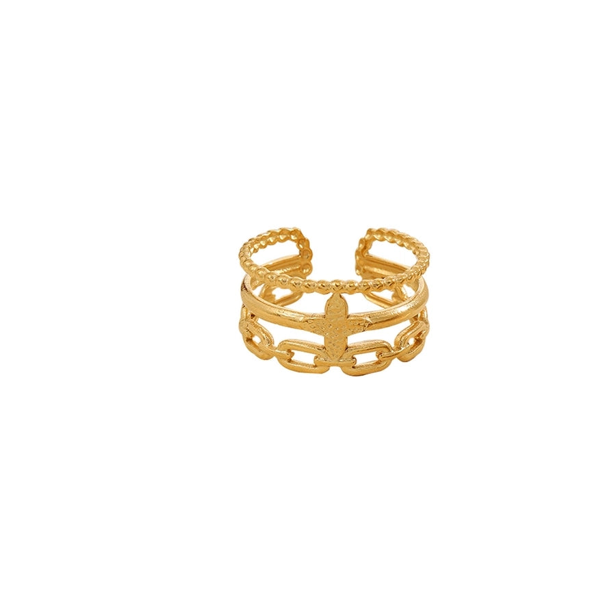 Mix Design Gold Ring [304 Stainless Steel]