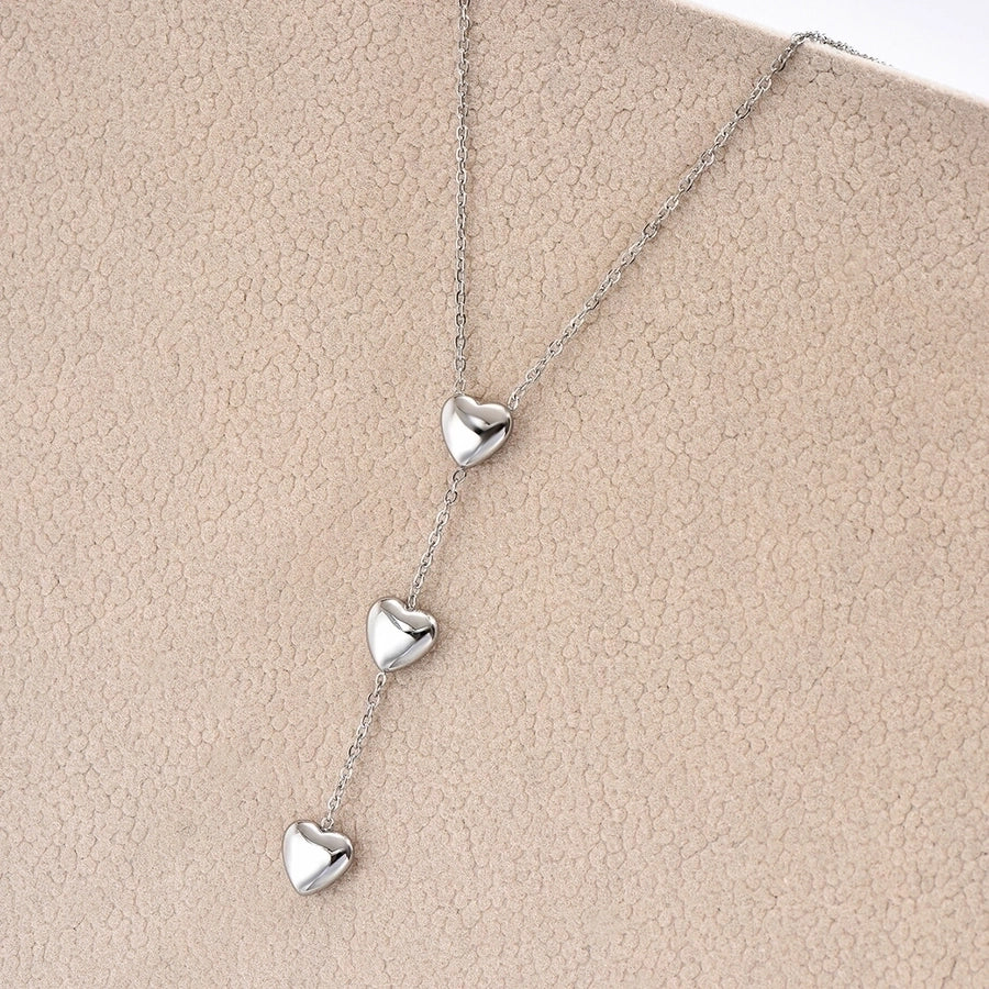 Three Hearts Necklace [304 Stainless Steel]