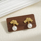 Baroque Style Irregular Artificial Pearls Earrings [304 Stainless Steel,18K Gold Plated]