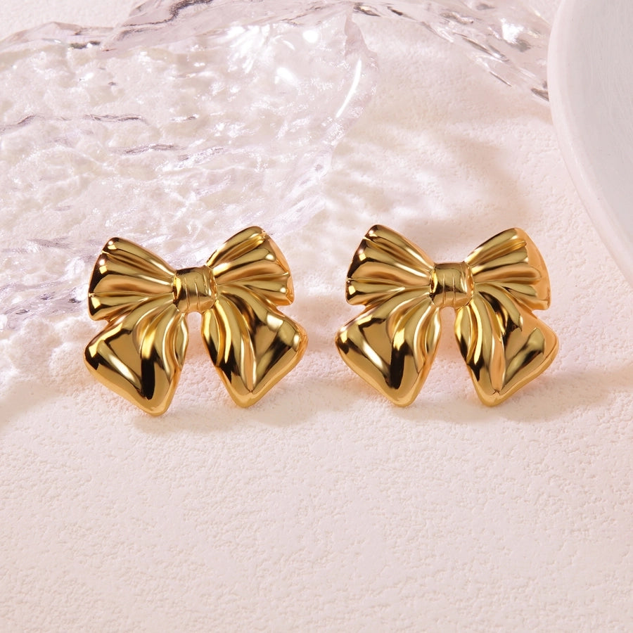 Bow Knot Ear Studs [304 Stainless Steel]