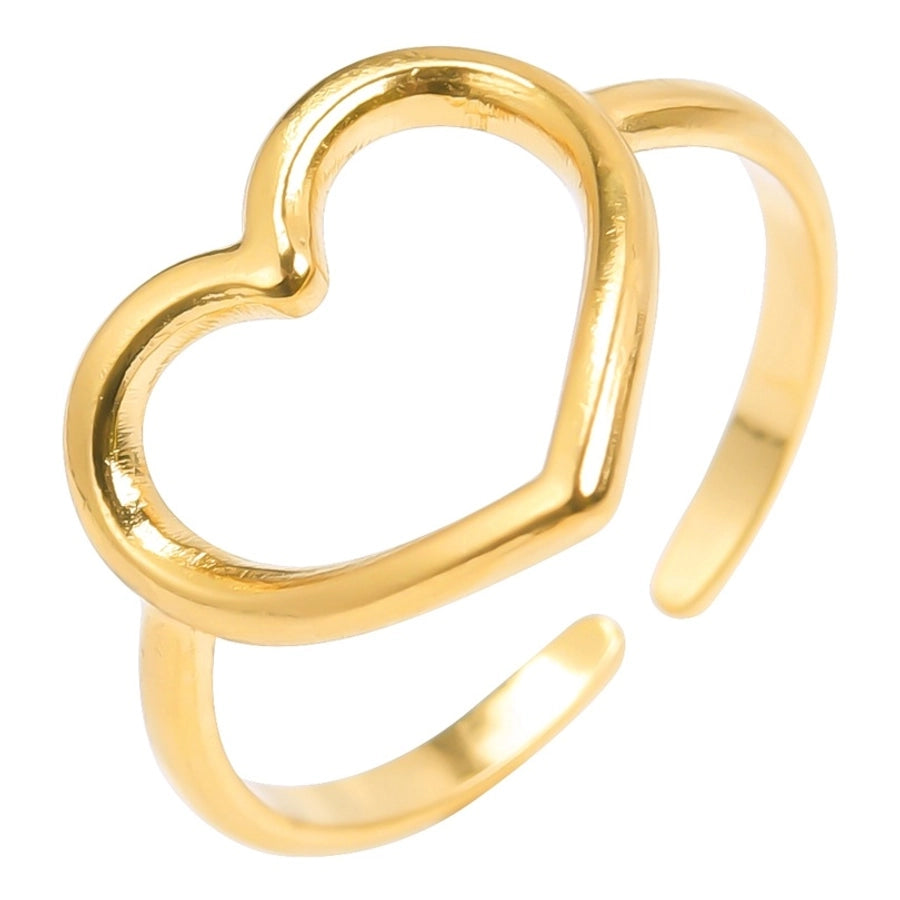 Hollow Heart Ring [304 Stainless Steel]