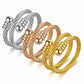 Wire Stripe Open Ring [Stainless Steel]