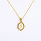 Letter Necklace [201,304 Stainless Steel,18K Gold Plated]