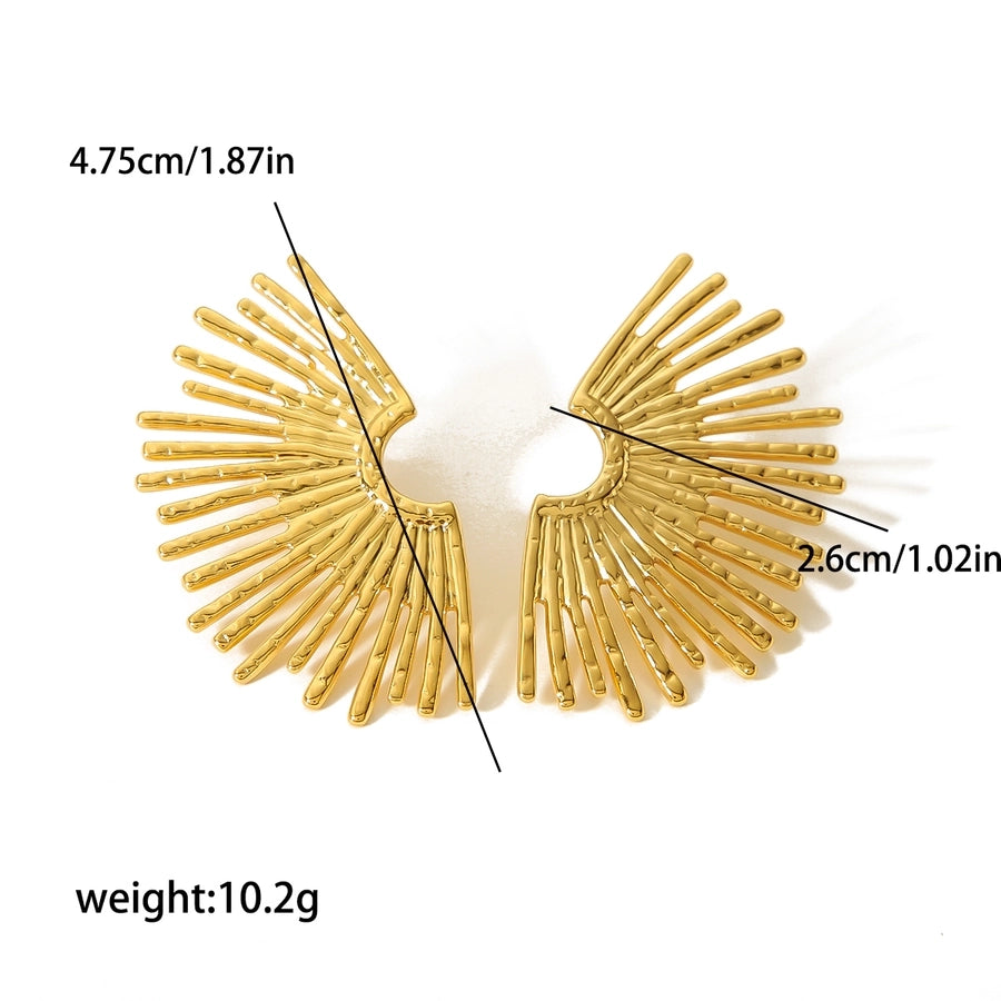 Retro Wing Earrings [304 Stainless Steel,18K Gold Plated]