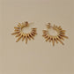 Sun Earrings [304 Stainless Steel,18K Gold Plated]