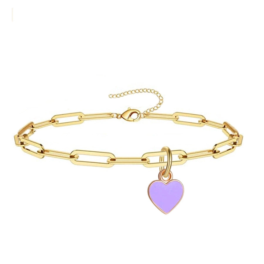 Heart Shape Chain Bracelet/Anklet [Stainless Steel]