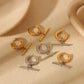 Retro Geometric Solid Color Removable Earrings [304 Stainless Steel,18K Gold Plated]