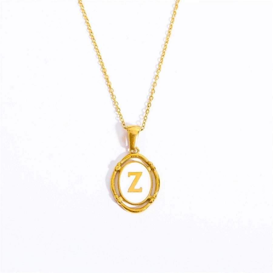 Letter Necklace [201,304 Stainless Steel,18K Gold Plated]