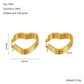 Heart Shape Hoop Earrings [304 Stainless Steel,18K Gold Plated]