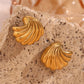 Marine Style Simple Style Sea Wave Earrings [304 Stainless Steel, 18K Gold Plated]