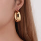 Round Hoop Earrings [304 Stainless Steel,18K Gold Plated]