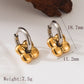 Flower Drop Earrings [304 Stainless Steel,18K Gold Plated]