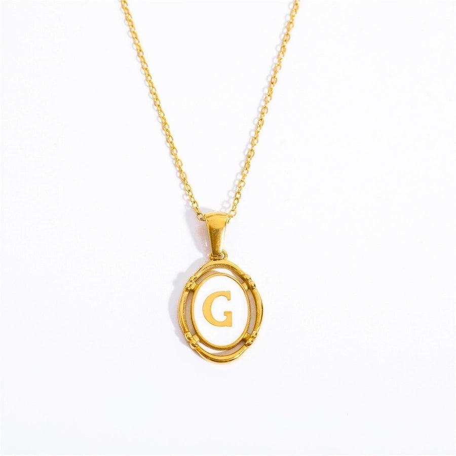 Letter Necklace [201,304 Stainless Steel,18K Gold Plated]