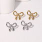 Bow Knot Ear Studs [304 Stainless Steel,18K Gold Plated]