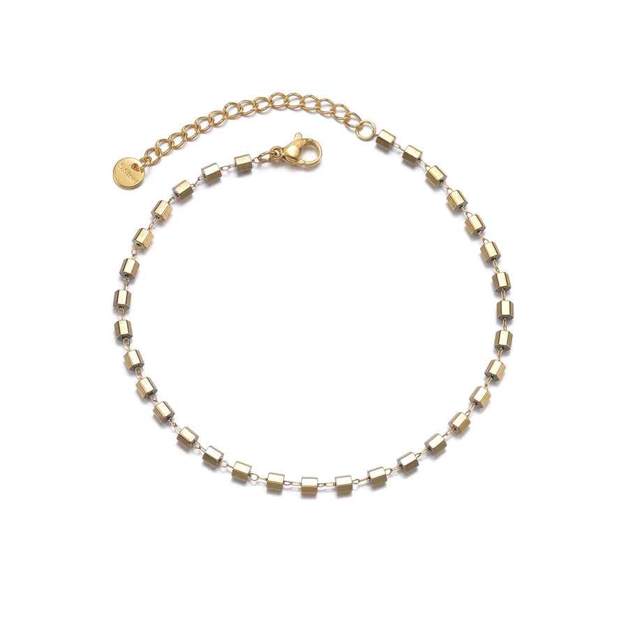 Heart Shape Anklet [304 Stainless Steel, 14K Gold Plated]