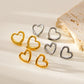 Cute Heart Shape Earrings [304 Stainless Steel,18K Gold Plated]