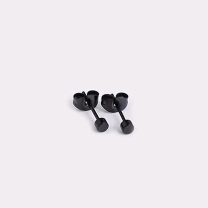 Flat Round Stud Earrings [304 Stainless Steel]