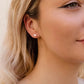 Silver Gold Heart Stud Earrings [Stainless Steel]