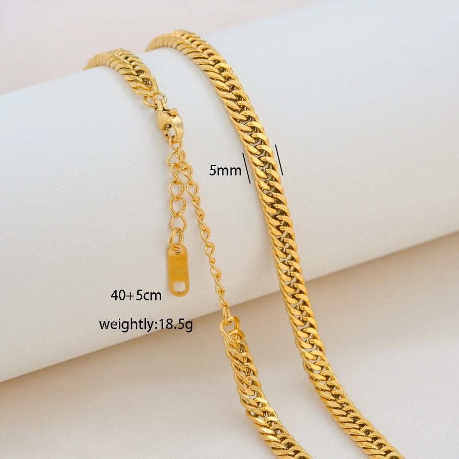 Chain Necklace [304 Stainless Steel,18K Gold Plated]