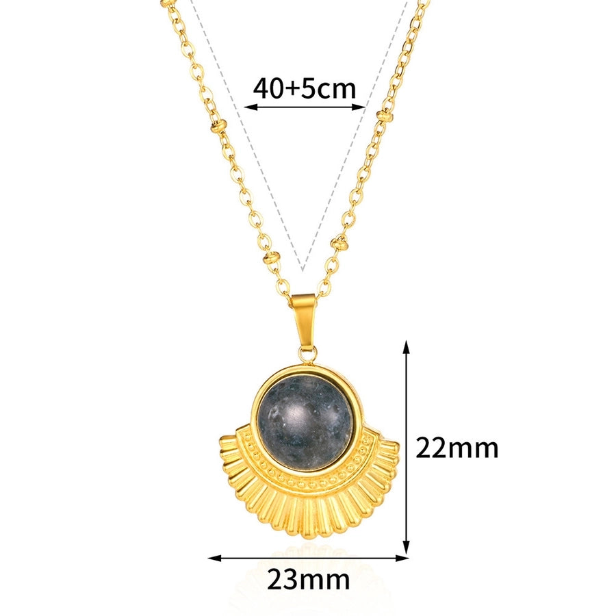 Jewelry Bohemian Round 304 Stainless Steel Plating Pendant Necklace