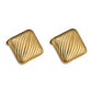 Rhombus Lines Earrings [304 Stainless Steel,18K Gold Plated]