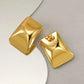 Square Earrings [304 Stainless Steel,18K Gold Plated]