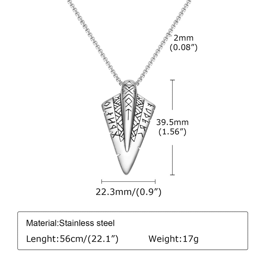 Collier de pendentif flèche [304 en acier inoxydable]