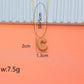 Resin Letter Necklace [304 Stainless Steel,14K Gold Plated]