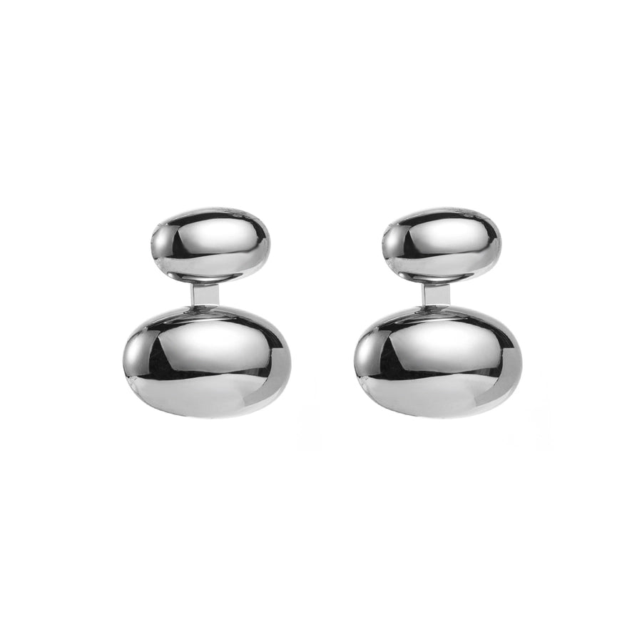 Boucles d'oreilles à double ronde [304 en acier inoxydable]