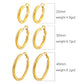 Hoop Earrings [304 Stainless Steel,18K Gold Plated]