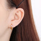 Commute Heart Shape Colored Rhinestone Earrings [304 Stainless Steel,18K Gold Plated]