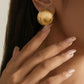 Round Earrings [304 Stainless Steel,18K Gold Plated]