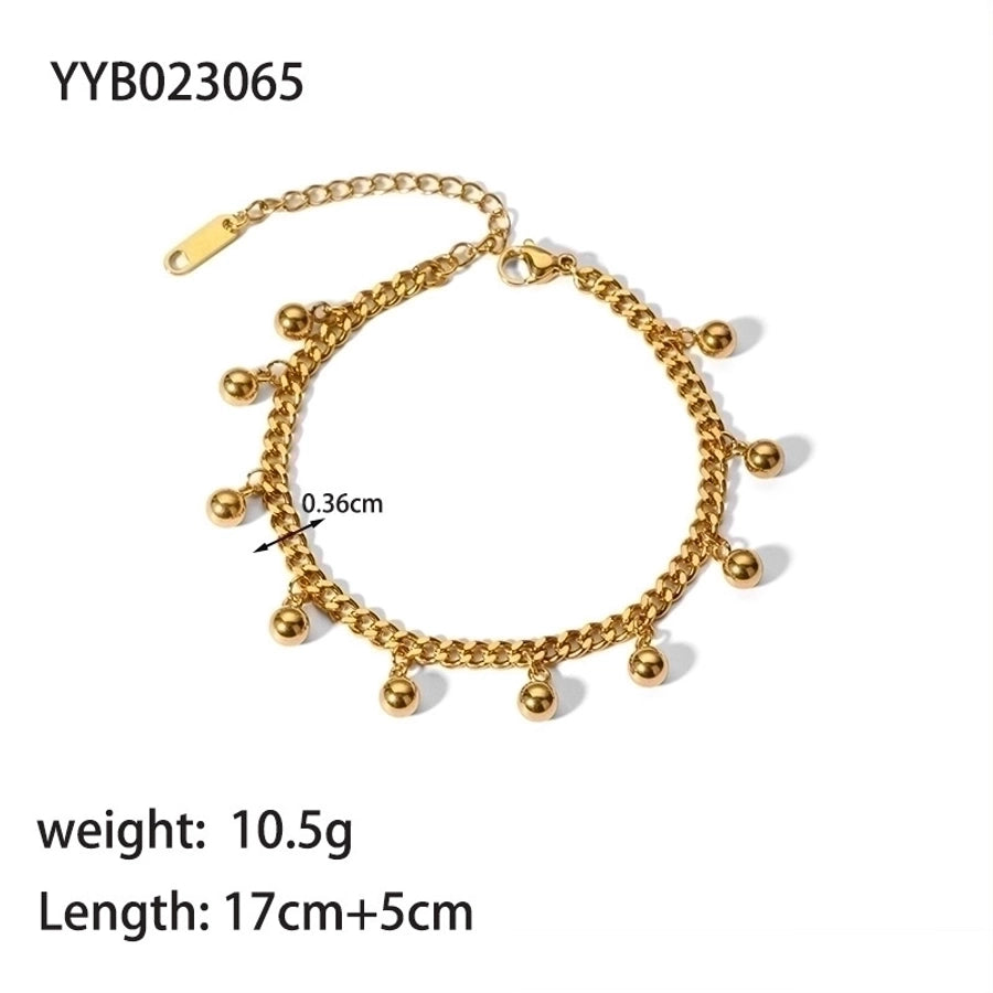 Various Styles Chain Bracelets [201 Stainless Steel,18K Gold Plated]