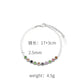 Colourful Zircon Bracelet/Necklace [304 Stainless Steel,18K Gold Plated]