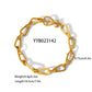 Gocce di bracciale/collana/gioielli a catena cavo [acciaio inossidabile 304, oro 18K placcato]