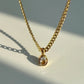 Oval Zircon Necklace [304 Stainless Steel]