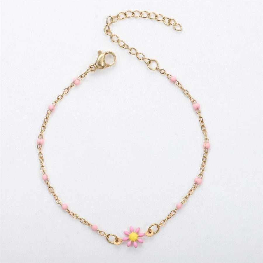 Bracelet de fleurs de marguerite [304 en acier inoxydable]