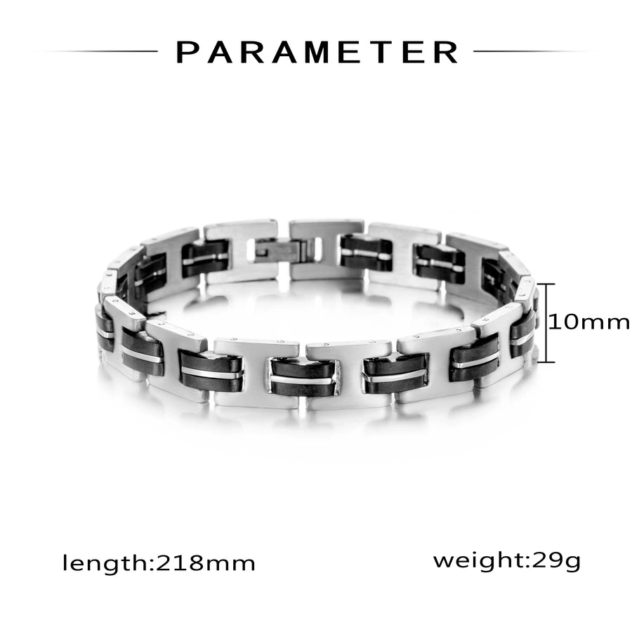 Casual Retro Punk Solid Color Bracelet [304 Stainless Steel]