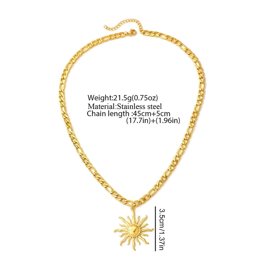 Sun ketting [304 roestvrij staal, 18K vergulde goud]