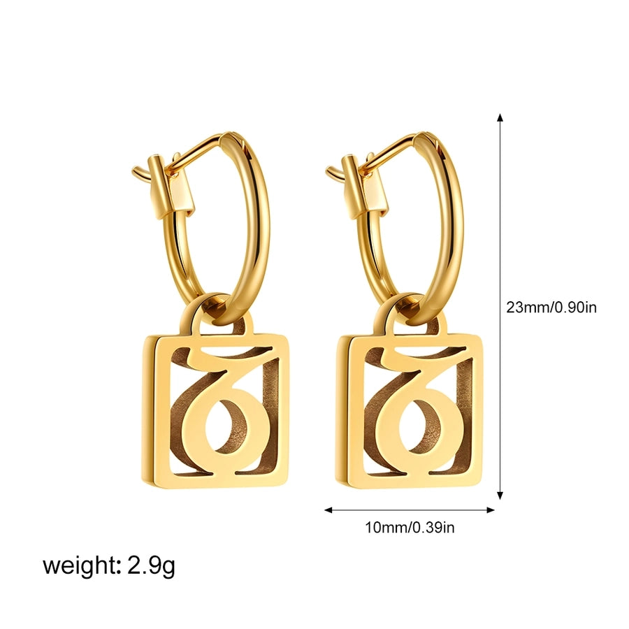 Constellation Hollow Out Drop Earrings [304 Stainless Steel]