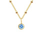 Geometric Rhinestones Pendant Necklace [304 Stainless Steel,14K Gold Plated]