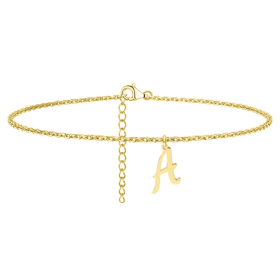 Letter Anklet [Stainless Steel]