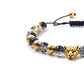 Ethnic Style Heart Shape Tiger Stone Bracelet [304 Stainless Steel]