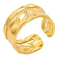 Asymmetrical Polishing Ring [304 Stainless Steel, 18K Gold Plated]