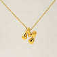 Letter Pendant Necklace [304 Stainless Steel,18K Gold Plated]