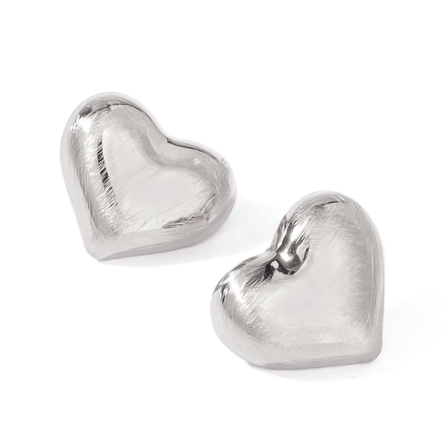 Heart Shape Earrings [304 Stainless Steel,18K Gold Plated]